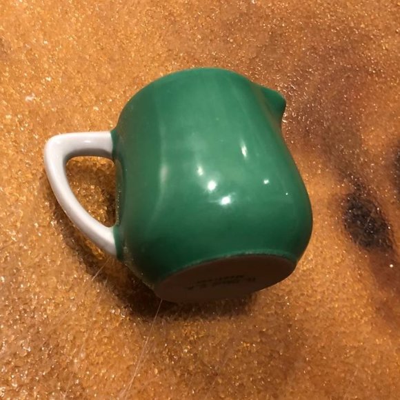 H. Beard S. A. Montreux Silver Company Rare Miniature Jug Creamer Green White - Picture 10 of 12